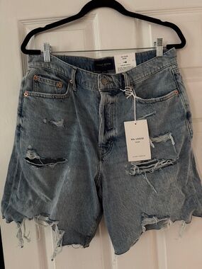 Lucky Brand Light Blue Distressed Denim Shorts